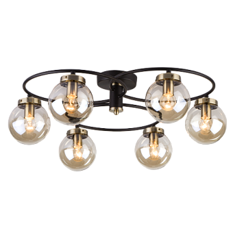 Светильник потолочный Eurosvet Link 70104/6 черный 60Вт E14