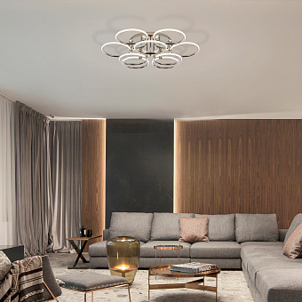 Светильник потолочный Eurosvet Impulse 90069/9 хром 94Вт LED