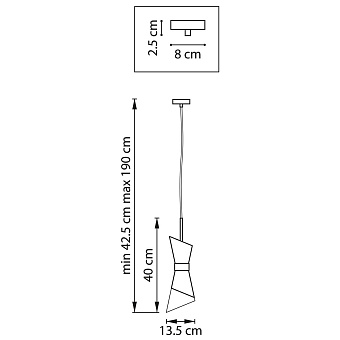 Светильник подвесной Lightstar STRATO 817012 40Вт E14