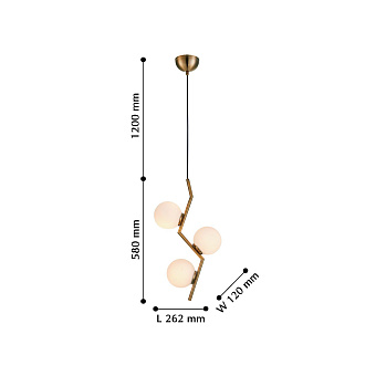 Светильник подвесной Favourite Beliebt 2330-3P 120Вт G9