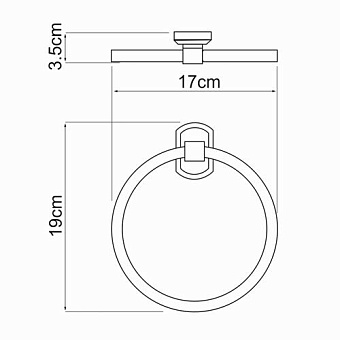 Полотенцедержатель WASSERKRAFT Oder K-3000 K-3060 хром 17см