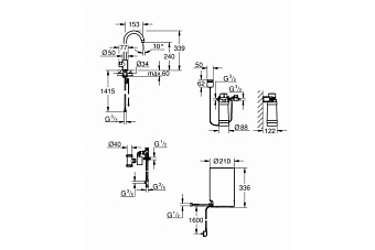 Смеситель для кухни GROHE Red II Mono 30085001 высокий излив хром