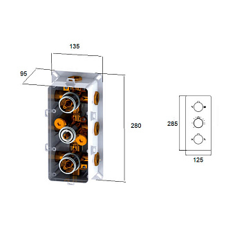 Смеситель для душа RGW Shower Panels 21140541-31 SP-41 хром
