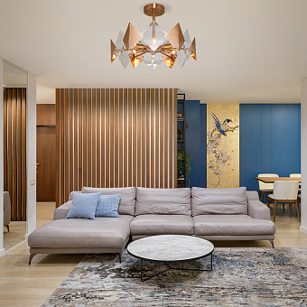 Светильник потолочный Eurosvet ORIGAMI 60121/6 латунь Smart 60Вт E14