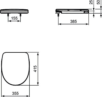 Сиденье для унитаза IDEAL STANDARD W301801 с микролифтом