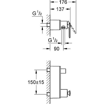Смеситель для душа GROHE Veris 32197000 хром