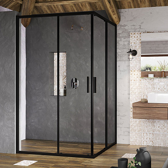 Дверь душевого угла RAVAK Blix Slim BLSRV2K-90 195х90см стекло прозрачное