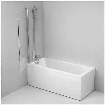 Стеклянная шторка на ванну AM-PM Gem W90BS-D080-140CT 140х80см