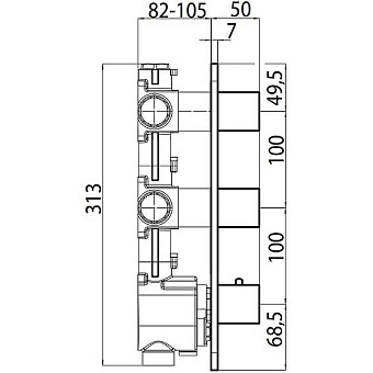 Внутренняя часть смесителя BOSSINI Outlets Z030201000
