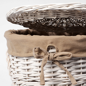 Корзина для белья WASSERKRAFT Aller WB-106-S белый 23,4л