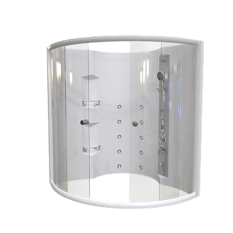 Душевая кабина RADOMIR ЛАУРА 1-00-1-0-0-0820 128х128х233см стекло прозрачное