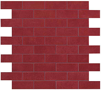 Керамическая мозаика Atlas Concord Италия Boost 9BMQ Red Minibrick 30,5х30,5см 0,558кв.м.