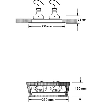 Светильник точечный встраиваемый Maytoni Atom DL003-02-W 50Вт GU10