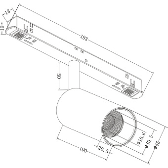 Магнитный трековый светильник Maytoni Focus LED TR032-4-5W3K-W-DS-B 5Вт LED чёрный