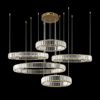 Светильник подвесной Loft It Crystal ring 10135/5 Gold 275Вт LED