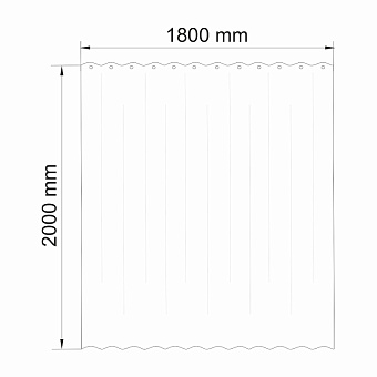 Шторка для ванной WASSERKRAFT Lossa 180х180см мультицвет