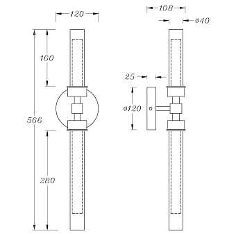 Светильник настенный Maytoni Stelo MOD116WL-L7BS3K 7Вт LED