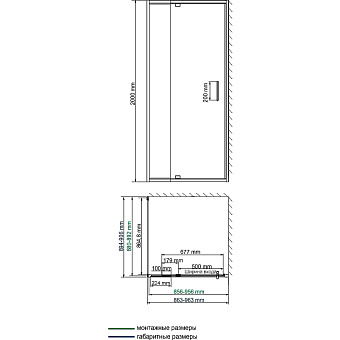 Угловое ограждение WASSERKRAFT Berkel 48P03 200х90см стекло прозрачное