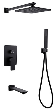 Душевая система Abber Weiss Insel AF8017B чёрный матовый