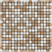 Мозаика Mir Mosaic Mix 7MT-02-15T бежевый/белый мрамор 30,5х30,5см 0,93кв.м.