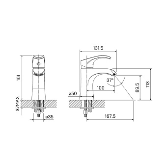 Смеситель для раковины IDDIS Joker JOKSB00i01 хром