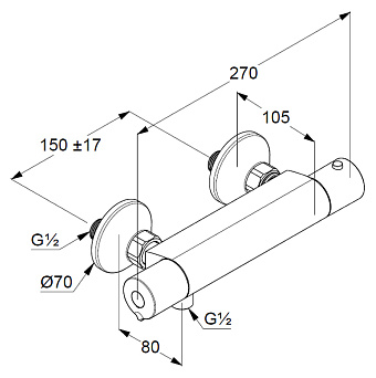 Смеситель для душа KLUDI Basic 350020538 хром