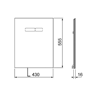 Панель смыва Tece TECElux 9650003