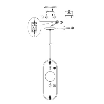 Светильник подвесной Maytoni Ring MOD013PL-02B 50Вт G9