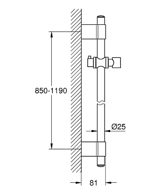 Штанга для душа GROHE 27136001 хром