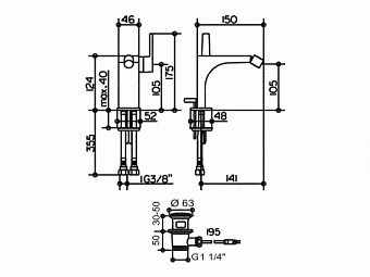 Смеситель для биде Keuco Edition 11 51109010000 хром