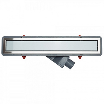 Щелевой душевой трап Pestan Confluo Premium White Glass Line 550 59,6х13,6см горизонтальный сток