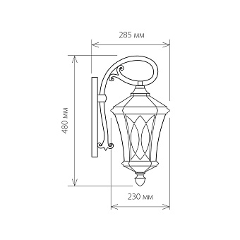 Светильник ландшафтный Elektrostandard Virgo a031926 GLXT-1450D 60Вт IP44 E27 чёрное золото