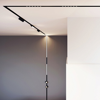Магнитный трековый светильник Arlight Mag-Flat-25 034213 24Вт LED чёрный