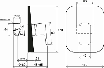 Смеситель для ванны RAVAK 10° X070157 чёрный