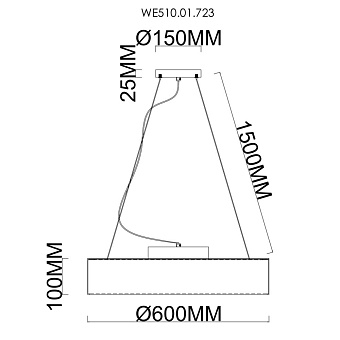 Светильник подвесной WERTMARK EDERA WE510.01.723 60Вт LED
