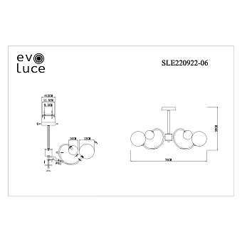 Светильник потолочный Evoluce FORMAE SLE220922-06 30Вт G9