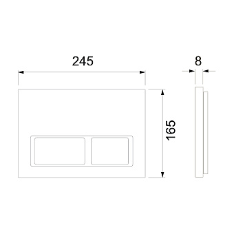 Комплект для установки подвесного унитаза Tece TECEspring S955201 с панелью смыва хром