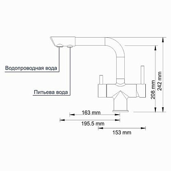 Смеситель для кухни WASSERKRAFT A8037 поворотный излив светлая бронза