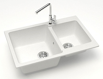 Мойка кухонная Azario Grand CS00079901 57,5х44см белый