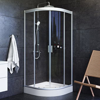 Угловое ограждение AM-PM Gem W90G-401-090WT 190х90см стекло прозрачное