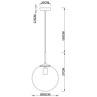 Светильник подвесной Arte Lamp VOLARE A1561SP-1PB 60Вт E27