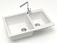 Мойка кухонная Azario Grand CS00079901 57,5х44см белый