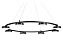 Люстра подвесная Ambrella COMFORT LineTech FL51763 67Вт 9 лампочек LED