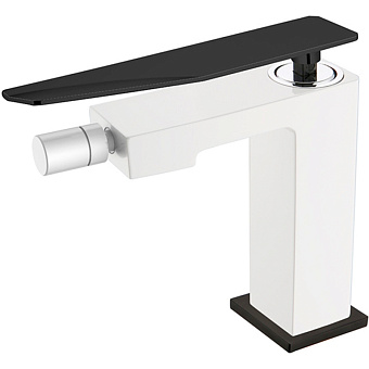 Смеситель для биде Boheme Q 146-WB.2 Белый/чёрный