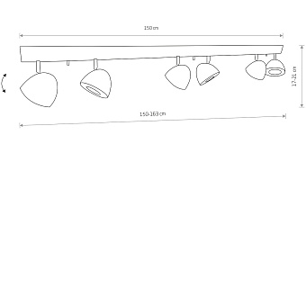 Спот Nowodvorski Vespa 8842 450Вт 6 лампы GU10