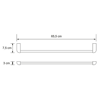 Полотенцедержатель WASSERKRAFT Kammel K-8300WHITE K-8330WHITE белый 65,5см