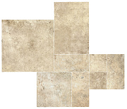 Неполированный керамогранит Atlas Concord Италия Aix A04X Blanc Kit Multiformato Tumbled 75х75см 1,688кв.м.