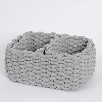 Корзина для белья WASSERKRAFT Mindel WB-850 Set серый 11,7л