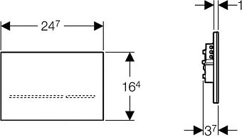 Панель смыва GEBERIT Sigma 80 116.090.SM.1 серый