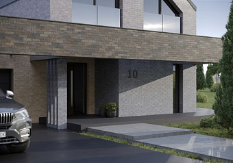 Фасадная плитка BERYOZA CERAMICA Brick wall 641311 натурал 7,5х25см 0,79кв.м. матовая